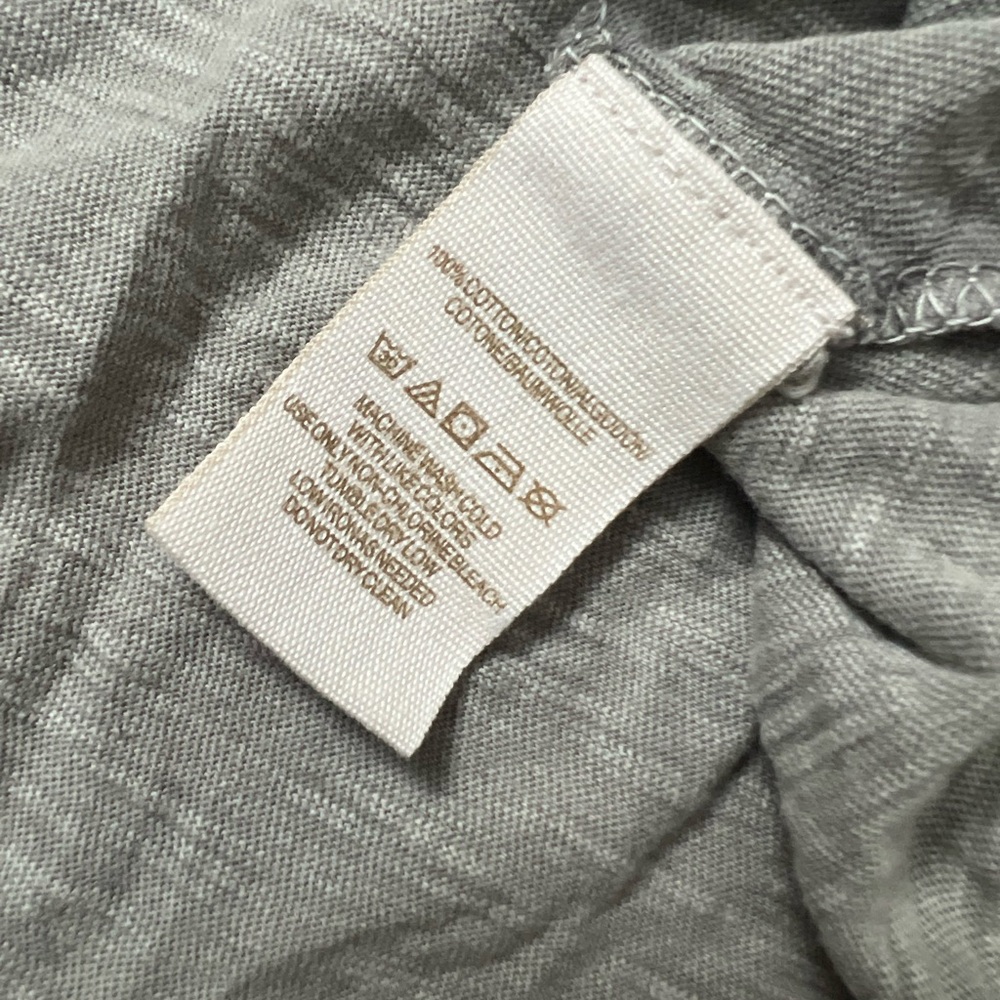 FREE PEOPLE We The Free Washed Grey Lace-Up Women’s Top small - Picture 8 of 10